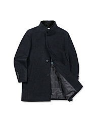 브렌우드 네이비 칼라FUR 울캐시미어 블렌디드 코트 BRCBW25641NYX