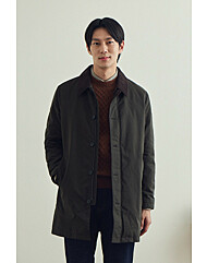 브렌우드 브라운 코듀로이 배색 워싱 코트 BRCCW25411BRX