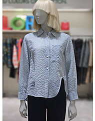 시슬리 태피 스트라이프 포켓 셔츠 SAWSA1541