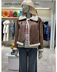 시슬리 넥 버클 집업 신세틱 무스탕 자켓 SALEC1561