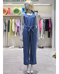 베네통 벨디드 데님 점퍼 슈트 BADP06511