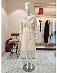 플랩 디테일 브이넥 원피스 GP4A0OP381