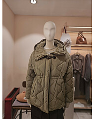 물결 퀼팅 후드 걱다운 점퍼 GPAA2PD101