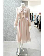 [지고트] 핀턱 타이넥 플레어 원피스 (JR8-A0-OP972)