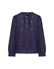 크로커다일레이디 에스닉 자수 블루종 블라우스 CLDFBL109	