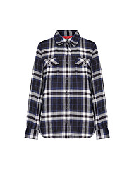 크로커다일레이디 멀티 체크 셔츠형 블라우스 CLDFBL202	