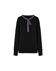 크로커다일레이디 배색 넥라인 니트 스웨터 CLDWSW102