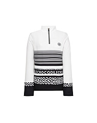 크로커다일레이디 스트라이프 반집업 티셔츠 CLDWTS210