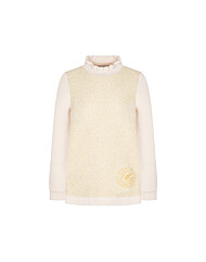 크로커다일레이디 니쥬 시보리 넥라인 반넥 티셔츠CLDWTS111