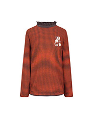 크로커다일레이디 플라워 포인트 프린트 체크 티셔츠CLCWTS111