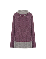 크로커다일레이디 헤링본 프린트 진주장식 티셔츠CLCWTS114