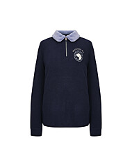 크로커다일레이디 퍼 배색 카라 티셔츠CLCWTS212