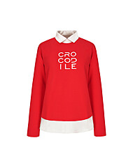 크로커다일레이디 로고 포인트 배색 카라 티셔츠CLCWTS401