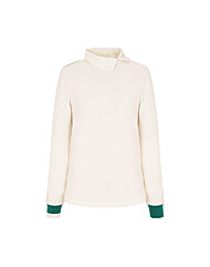 크로커다일 레이디 소매배색포인트 변형 카라 티겨츠CLCWTS403