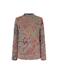 크로커다일레이디 플라워 도로잉 반넥 티셔츠CLCWTS106