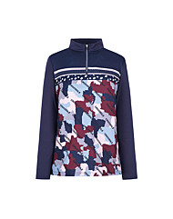 크로커다일레이디 카모플라쥬 프린트 반집업 티셔츠CLCFTS209