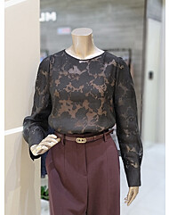 라운드넥 루즈핏프린트블라우스Mxcawb7190