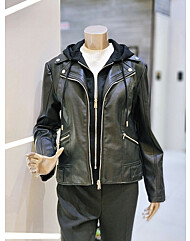 후드 레더 재킷 MYCKLJ8900