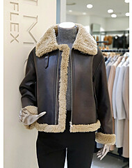 버클 장식 레더 무스탕 재킷 MYDKLJ0800