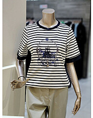 백 밴딩 스트라이프  티셔츠 MZBKJI4960