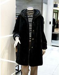 후드 페이크 퍼 코트 MZDKFH0630