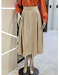 턱 플레어 울 스커트 MYDAWS0320