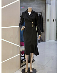 언발 버튼 플레어 원피스 MXAGWO2060