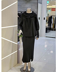 울 캐시미어 니트 원피스 세트 MYDAKO1150