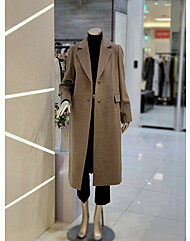 캐시미어 블렌드 싱글 투버튼 코트 MZDGWL0980