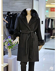 폭스 퍼 알파카 코트 MZDKWL2240