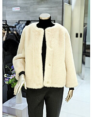 노 칼라 페이크 퍼 재킷 MZDKFJ1340