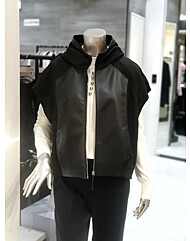 레더 후드 베스트 M1AKLV2430