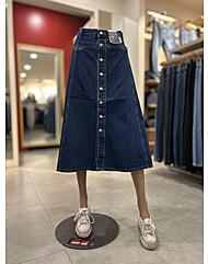 리바이스 여성 데님 롱 웨스턴 스커트 (3NN-02)