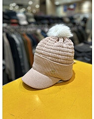 25년 겨울 방한 여성 방울 모자 애쉬니트캡 2MQHTWU506-PI