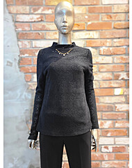 반넥 레이스 블라우스 CA-DW0WKL-900