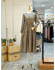 플라워 패턴 롱 원피스 T246MOP145W