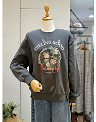 피크먼트 롱 아트웍 스웨트셔츠 T248MST232W