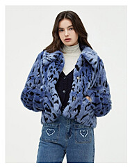 T248MLT234숏기장호피무늬카라자켓