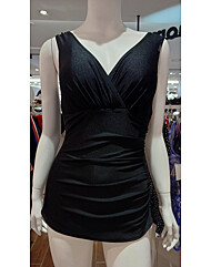 여성 셔링랩 모노키니 원피스 수영복