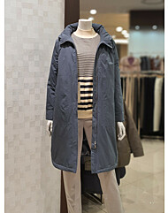 [벨라디터치] V9C4DN31 반후드넥 속누빔 패딩 코트