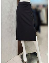 [벨라디터치] V1D3SK21H라인 스판 스커트