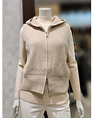 [벨라디터치] V3E4KT23 후드 집업 니트 조끼