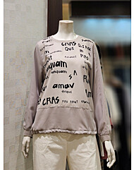 [벨라디터치] V1E3TS21 레터링 블라우스티