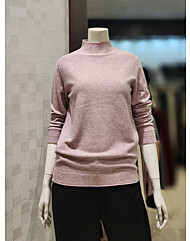 [벨라디터치] V3F4KT30 소매 포인트 베이직 반목 니트