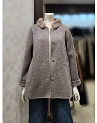 [벨라디터치] V1E4JK27 밍크넥 울 캐시미어 자켓