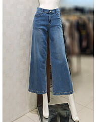 [벨라디터치] V1F1SL28 속밴딩 와이드 청바지