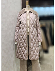 [벨라디터치] V1E4DN30 니트카라 탈부착 덕다운 코트