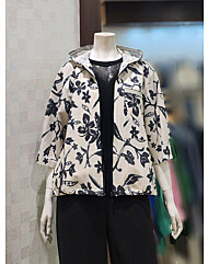 [벨라디터치] V1F2JK27 플라워 후드 자켓