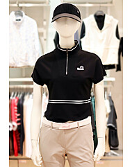 엘르골프 S/S 여성 에리변형 반집업 티셔츠 6I-45410-199