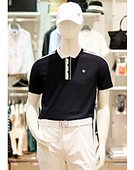 엘르골프 S/S 남성 가로 배색 반팔 폴로티셔츠 6J-35214-199
